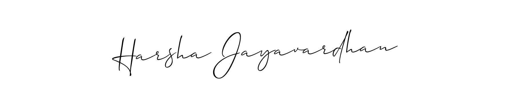 How to make Harsha Jayavardhan signature? Allison_Script is a professional autograph style. Create handwritten signature for Harsha Jayavardhan name. Harsha Jayavardhan signature style 2 images and pictures png