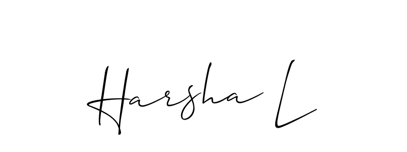 Make a beautiful signature design for name Harsha L. Use this online signature maker to create a handwritten signature for free. Harsha L signature style 2 images and pictures png