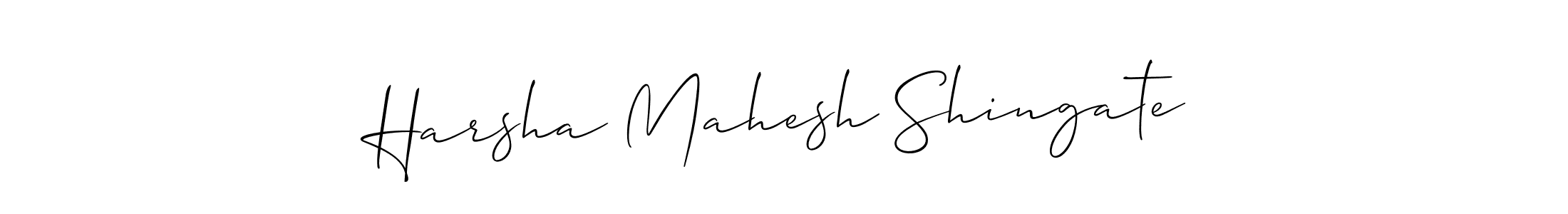 Harsha Mahesh Shingate stylish signature style. Best Handwritten Sign (Allison_Script) for my name. Handwritten Signature Collection Ideas for my name Harsha Mahesh Shingate. Harsha Mahesh Shingate signature style 2 images and pictures png