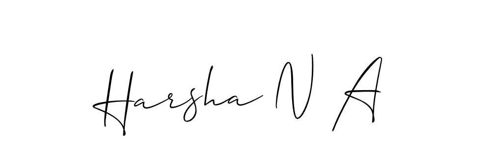 How to make Harsha N A signature? Allison_Script is a professional autograph style. Create handwritten signature for Harsha N A name. Harsha N A signature style 2 images and pictures png