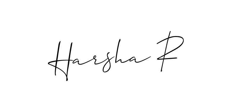 Make a beautiful signature design for name Harsha R. With this signature (Allison_Script) style, you can create a handwritten signature for free. Harsha R signature style 2 images and pictures png
