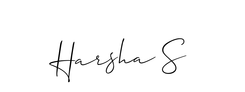 Allison_Script is a professional signature style that is perfect for those who want to add a touch of class to their signature. It is also a great choice for those who want to make their signature more unique. Get Harsha S name to fancy signature for free. Harsha S signature style 2 images and pictures png