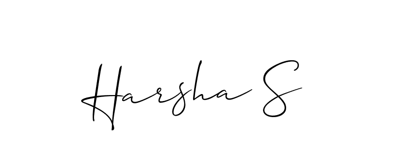 Design your own signature with our free online signature maker. With this signature software, you can create a handwritten (Allison_Script) signature for name Harsha S. Harsha S signature style 2 images and pictures png