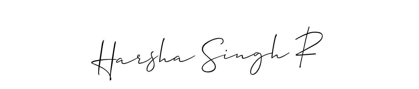 if you are searching for the best signature style for your name Harsha Singh R. so please give up your signature search. here we have designed multiple signature styles  using Allison_Script. Harsha Singh R signature style 2 images and pictures png