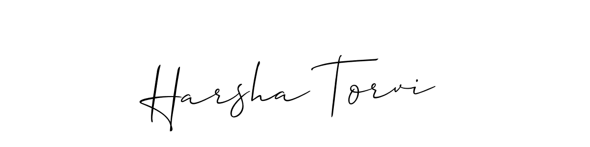 Make a short Harsha Torvi signature style. Manage your documents anywhere anytime using Allison_Script. Create and add eSignatures, submit forms, share and send files easily. Harsha Torvi signature style 2 images and pictures png