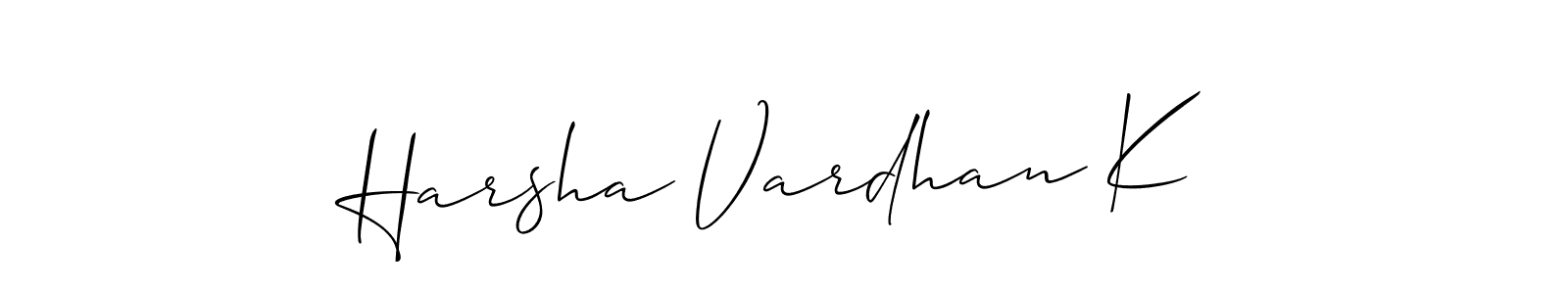 Also we have Harsha Vardhan K name is the best signature style. Create professional handwritten signature collection using Allison_Script autograph style. Harsha Vardhan K signature style 2 images and pictures png