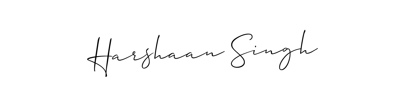 Create a beautiful signature design for name Harshaan Singh. With this signature (Allison_Script) fonts, you can make a handwritten signature for free. Harshaan Singh signature style 2 images and pictures png