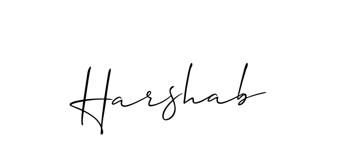 It looks lik you need a new signature style for name Harshab. Design unique handwritten (Allison_Script) signature with our free signature maker in just a few clicks. Harshab signature style 2 images and pictures png