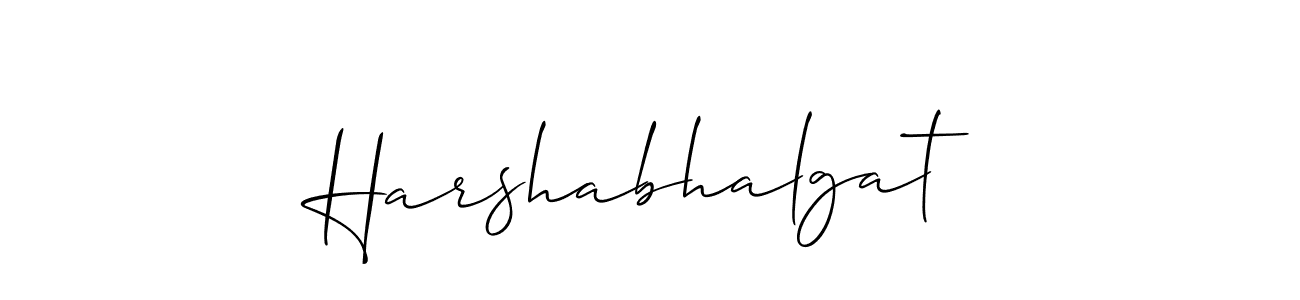Design your own signature with our free online signature maker. With this signature software, you can create a handwritten (Allison_Script) signature for name Harshabhalgat. Harshabhalgat signature style 2 images and pictures png