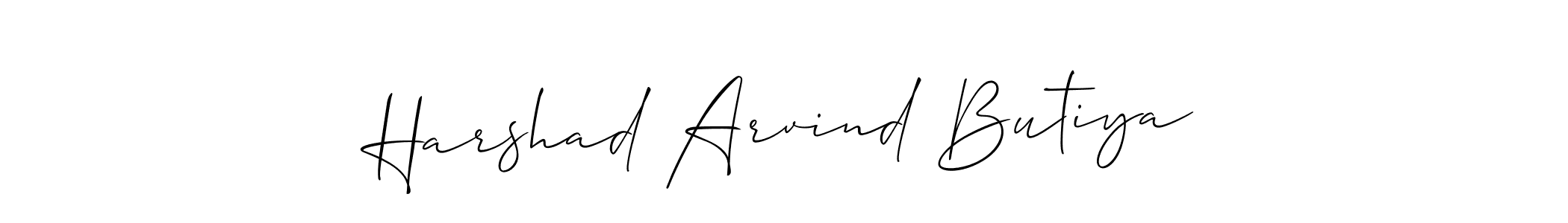 Also You can easily find your signature by using the search form. We will create Harshad Arvind Butiya name handwritten signature images for you free of cost using Allison_Script sign style. Harshad Arvind Butiya signature style 2 images and pictures png