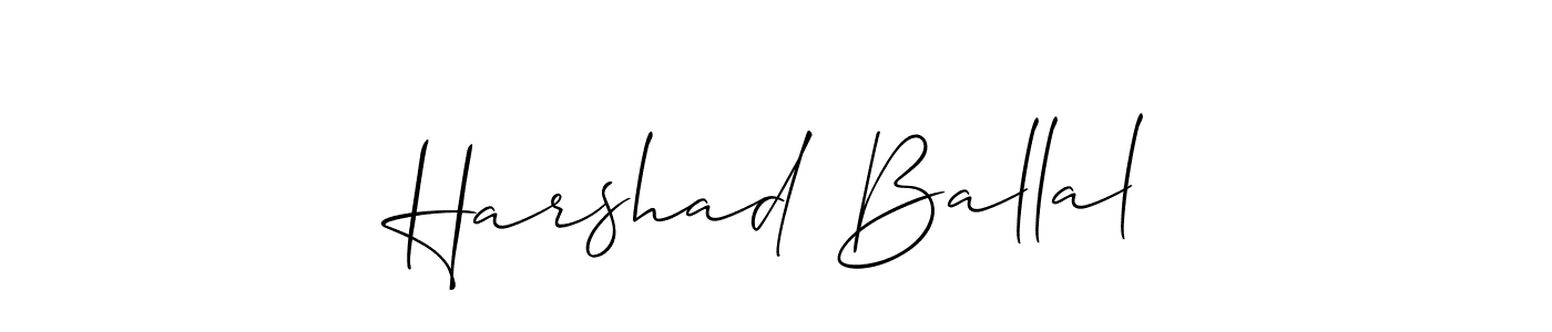 It looks lik you need a new signature style for name Harshad Ballal. Design unique handwritten (Allison_Script) signature with our free signature maker in just a few clicks. Harshad Ballal signature style 2 images and pictures png