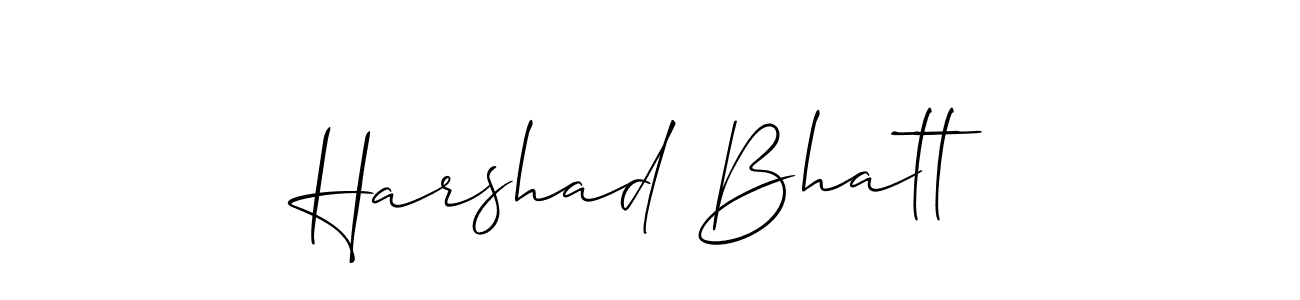 Also You can easily find your signature by using the search form. We will create Harshad Bhatt name handwritten signature images for you free of cost using Allison_Script sign style. Harshad Bhatt signature style 2 images and pictures png