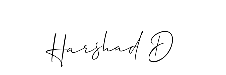 Best and Professional Signature Style for Harshad D. Allison_Script Best Signature Style Collection. Harshad D signature style 2 images and pictures png