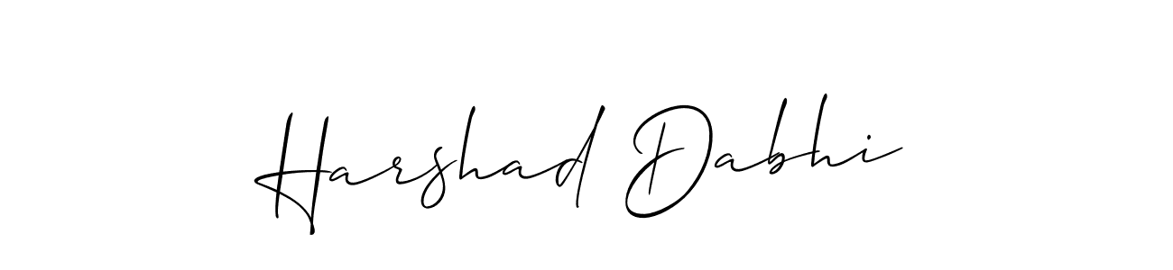 You should practise on your own different ways (Allison_Script) to write your name (Harshad Dabhi) in signature. don't let someone else do it for you. Harshad Dabhi signature style 2 images and pictures png