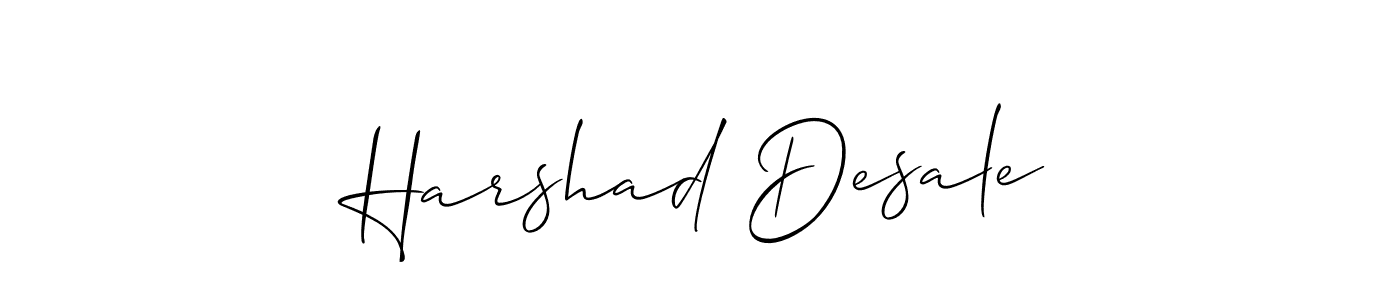 It looks lik you need a new signature style for name Harshad Desale. Design unique handwritten (Allison_Script) signature with our free signature maker in just a few clicks. Harshad Desale signature style 2 images and pictures png
