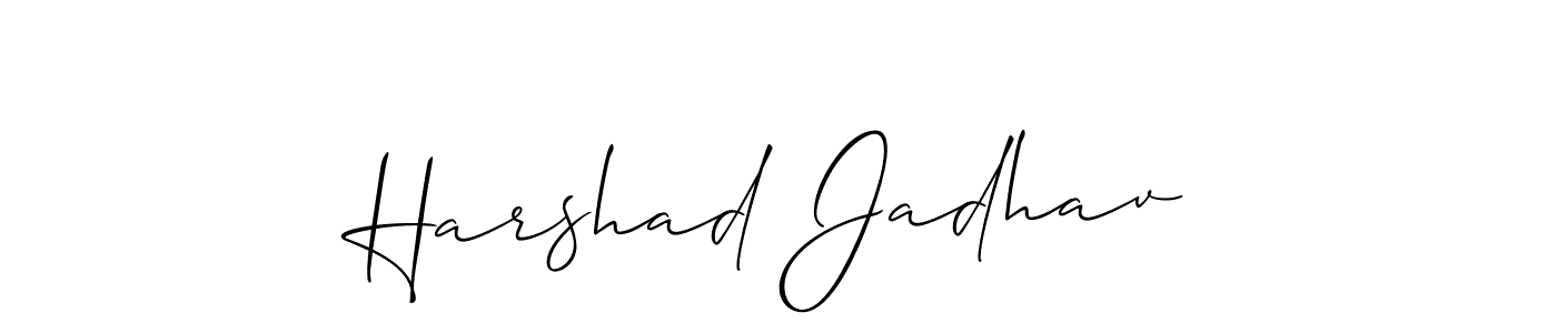 How to Draw Harshad Jadhav signature style? Allison_Script is a latest design signature styles for name Harshad Jadhav. Harshad Jadhav signature style 2 images and pictures png