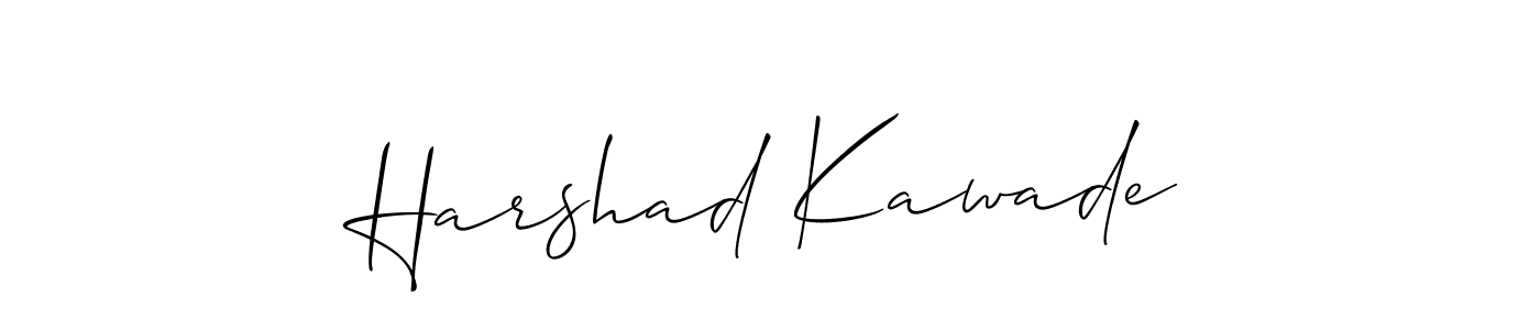 Harshad Kawade stylish signature style. Best Handwritten Sign (Allison_Script) for my name. Handwritten Signature Collection Ideas for my name Harshad Kawade. Harshad Kawade signature style 2 images and pictures png