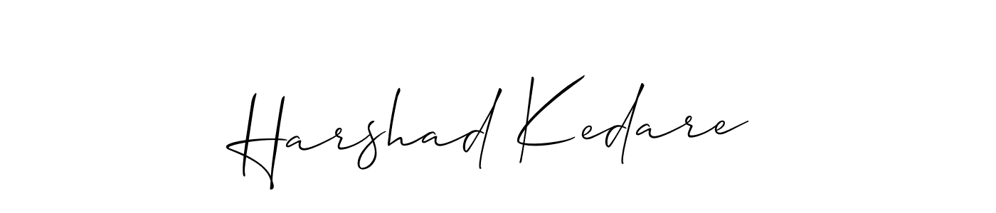 Similarly Allison_Script is the best handwritten signature design. Signature creator online .You can use it as an online autograph creator for name Harshad Kedare. Harshad Kedare signature style 2 images and pictures png