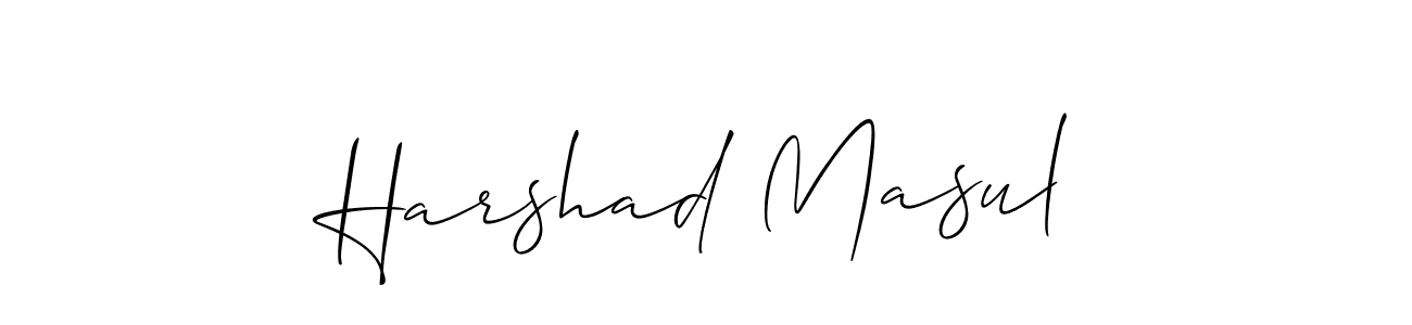 See photos of Harshad Masul official signature by Spectra . Check more albums & portfolios. Read reviews & check more about Allison_Script font. Harshad Masul signature style 2 images and pictures png