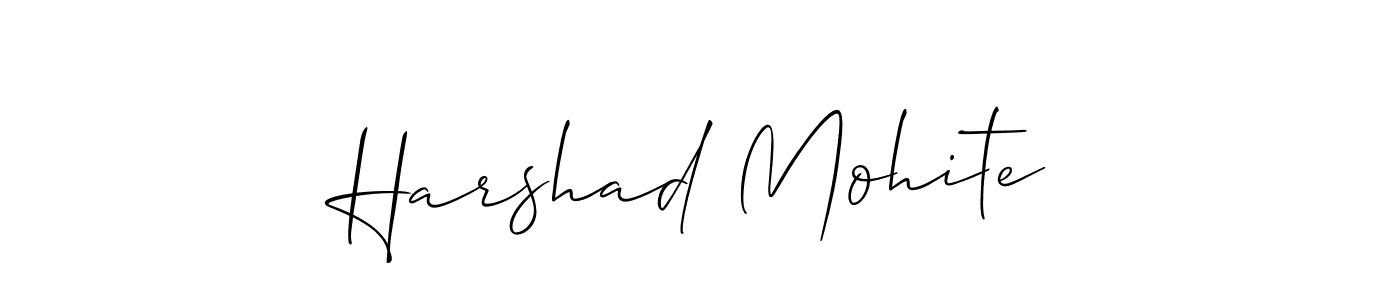 You should practise on your own different ways (Allison_Script) to write your name (Harshad Mohite) in signature. don't let someone else do it for you. Harshad Mohite signature style 2 images and pictures png