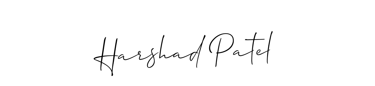 Design your own signature with our free online signature maker. With this signature software, you can create a handwritten (Allison_Script) signature for name Harshad Patel. Harshad Patel signature style 2 images and pictures png