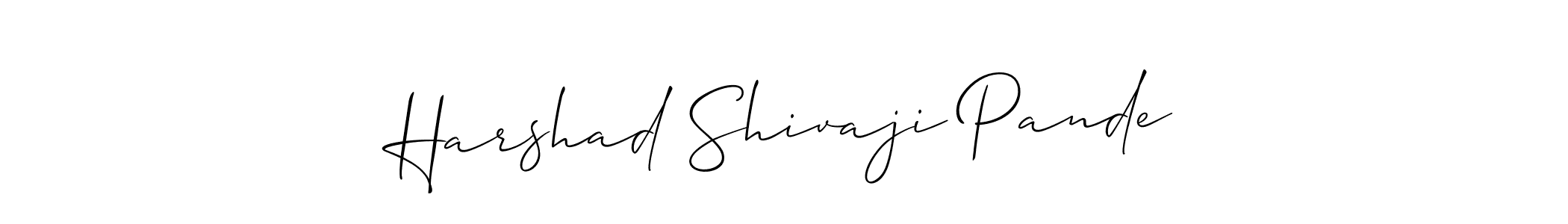 It looks lik you need a new signature style for name Harshad Shivaji Pande. Design unique handwritten (Allison_Script) signature with our free signature maker in just a few clicks. Harshad Shivaji Pande signature style 2 images and pictures png
