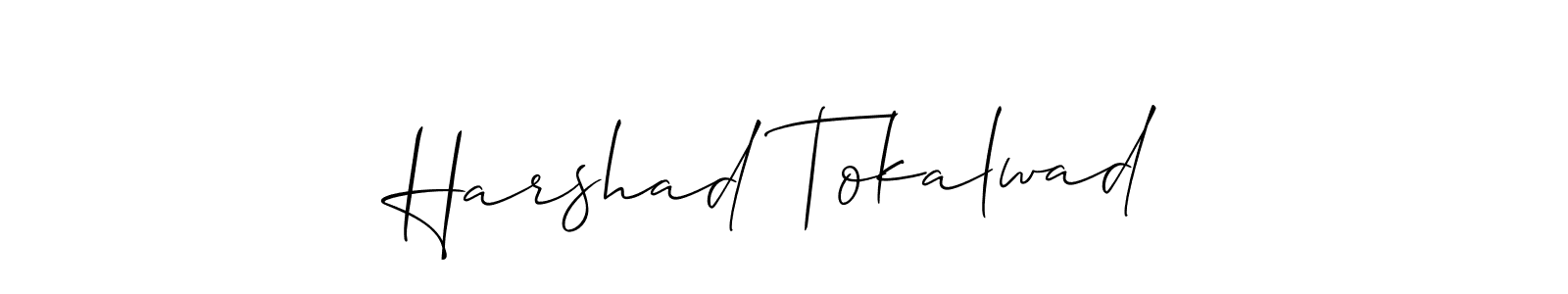 Similarly Allison_Script is the best handwritten signature design. Signature creator online .You can use it as an online autograph creator for name Harshad Tokalwad. Harshad Tokalwad signature style 2 images and pictures png