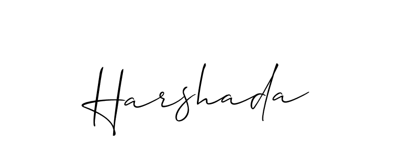 Make a short Harshada signature style. Manage your documents anywhere anytime using Allison_Script. Create and add eSignatures, submit forms, share and send files easily. Harshada signature style 2 images and pictures png