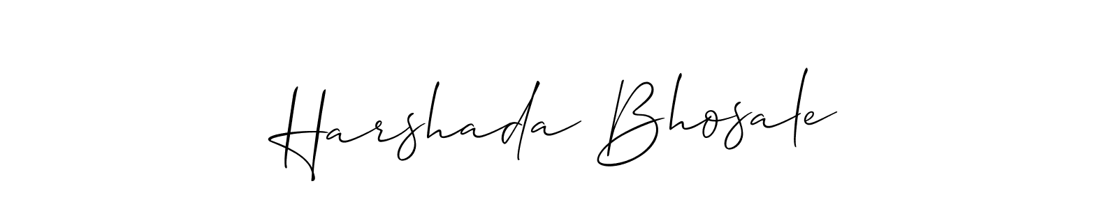 It looks lik you need a new signature style for name Harshada Bhosale. Design unique handwritten (Allison_Script) signature with our free signature maker in just a few clicks. Harshada Bhosale signature style 2 images and pictures png