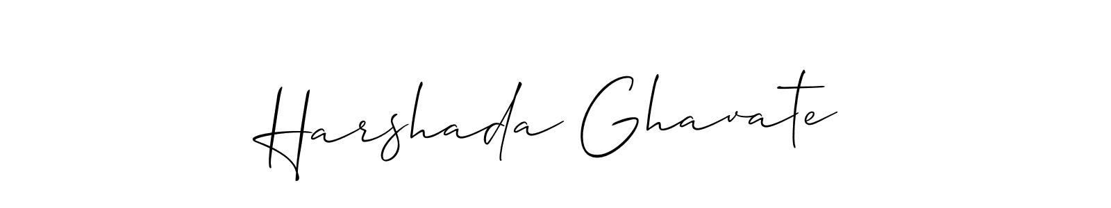 if you are searching for the best signature style for your name Harshada Ghavate. so please give up your signature search. here we have designed multiple signature styles  using Allison_Script. Harshada Ghavate signature style 2 images and pictures png