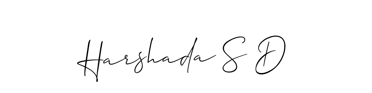 Best and Professional Signature Style for Harshada S D. Allison_Script Best Signature Style Collection. Harshada S D signature style 2 images and pictures png