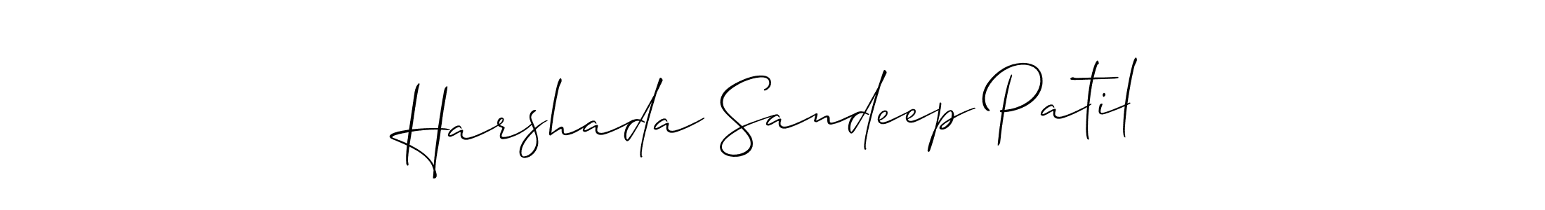 Harshada Sandeep Patil stylish signature style. Best Handwritten Sign (Allison_Script) for my name. Handwritten Signature Collection Ideas for my name Harshada Sandeep Patil. Harshada Sandeep Patil signature style 2 images and pictures png