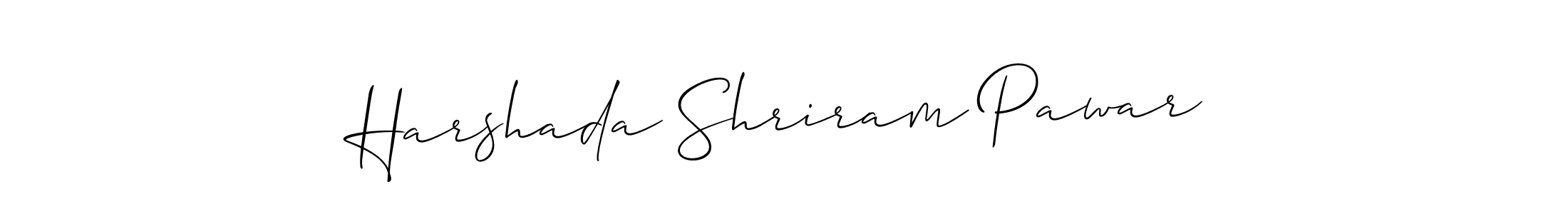 Harshada Shriram Pawar stylish signature style. Best Handwritten Sign (Allison_Script) for my name. Handwritten Signature Collection Ideas for my name Harshada Shriram Pawar. Harshada Shriram Pawar signature style 2 images and pictures png