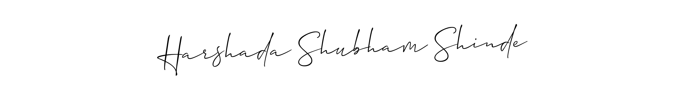 Design your own signature with our free online signature maker. With this signature software, you can create a handwritten (Allison_Script) signature for name Harshada Shubham Shinde. Harshada Shubham Shinde signature style 2 images and pictures png