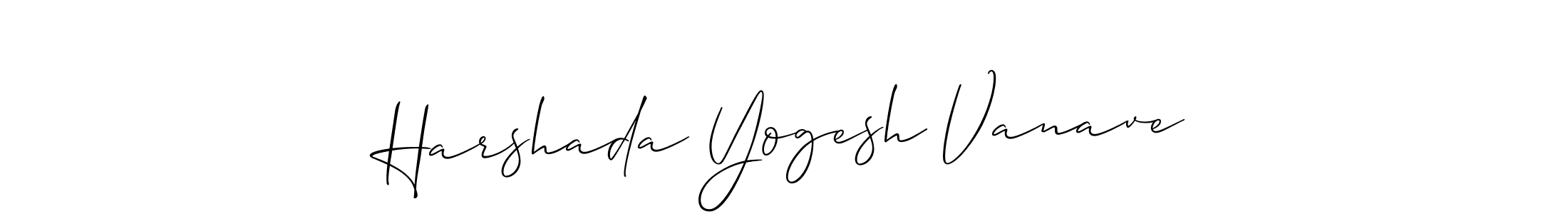 Also You can easily find your signature by using the search form. We will create Harshada Yogesh Vanave name handwritten signature images for you free of cost using Allison_Script sign style. Harshada Yogesh Vanave signature style 2 images and pictures png