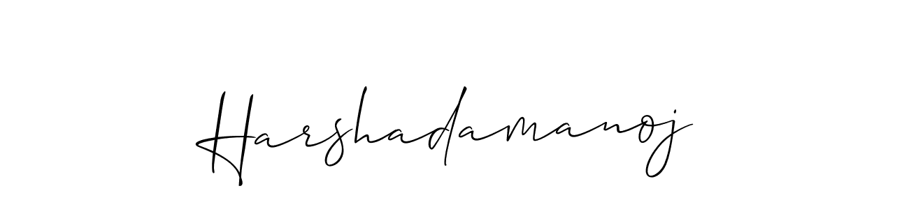 Create a beautiful signature design for name Harshadamanoj. With this signature (Allison_Script) fonts, you can make a handwritten signature for free. Harshadamanoj signature style 2 images and pictures png