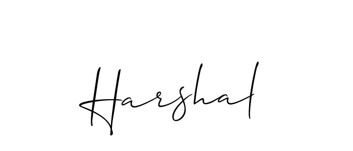 Design your own signature with our free online signature maker. With this signature software, you can create a handwritten (Allison_Script) signature for name Harshal. Harshal signature style 2 images and pictures png