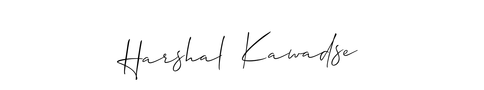 You should practise on your own different ways (Allison_Script) to write your name (Harshal  Kawadse) in signature. don't let someone else do it for you. Harshal  Kawadse signature style 2 images and pictures png