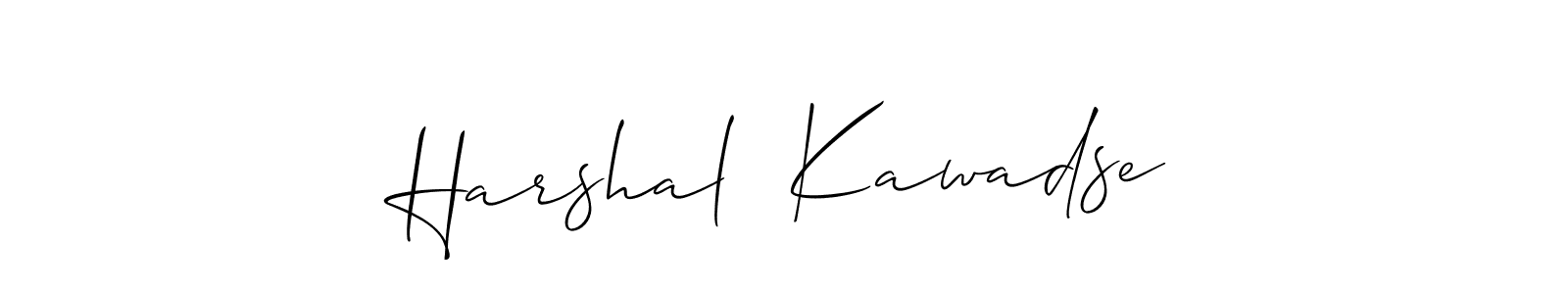 Check out images of Autograph of Harshal  Kawadse name. Actor Harshal  Kawadse Signature Style. Allison_Script is a professional sign style online. Harshal  Kawadse signature style 2 images and pictures png