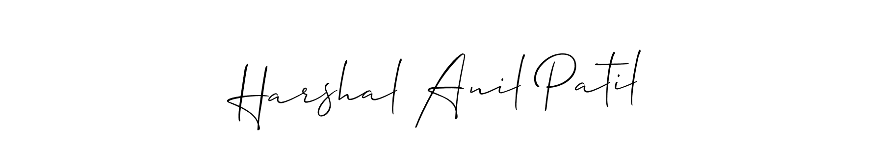 Use a signature maker to create a handwritten signature online. With this signature software, you can design (Allison_Script) your own signature for name Harshal Anil Patil. Harshal Anil Patil signature style 2 images and pictures png