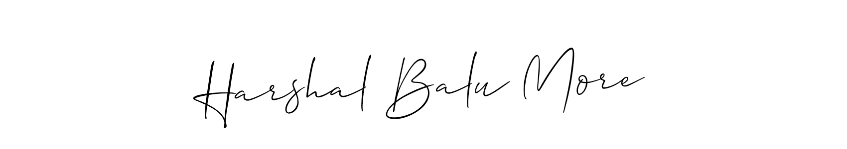 Make a beautiful signature design for name Harshal Balu More. With this signature (Allison_Script) style, you can create a handwritten signature for free. Harshal Balu More signature style 2 images and pictures png