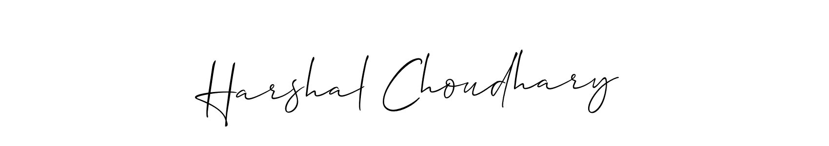 Also You can easily find your signature by using the search form. We will create Harshal Choudhary name handwritten signature images for you free of cost using Allison_Script sign style. Harshal Choudhary signature style 2 images and pictures png
