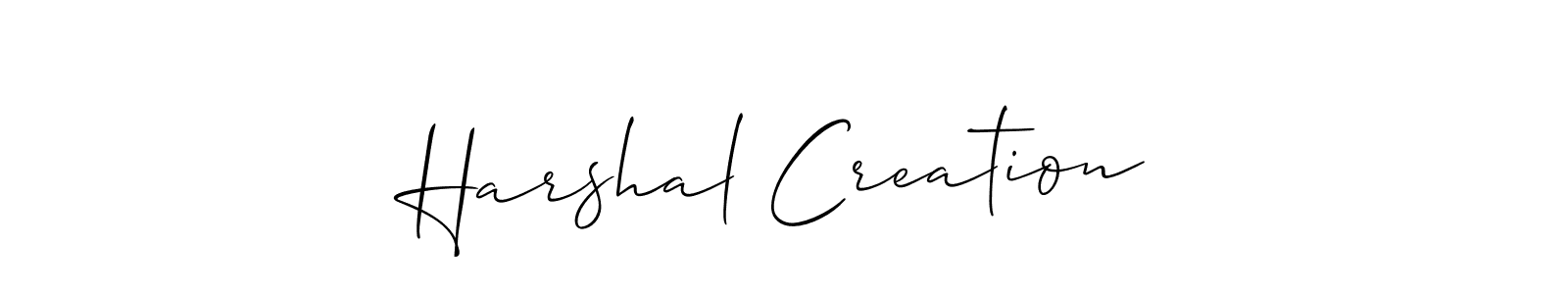 Create a beautiful signature design for name Harshal Creation. With this signature (Allison_Script) fonts, you can make a handwritten signature for free. Harshal Creation signature style 2 images and pictures png