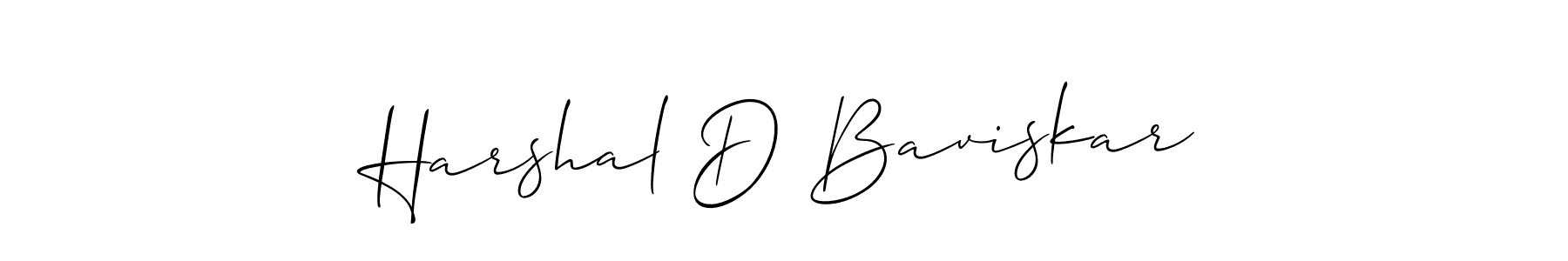 Make a short Harshal D Baviskar signature style. Manage your documents anywhere anytime using Allison_Script. Create and add eSignatures, submit forms, share and send files easily. Harshal D Baviskar signature style 2 images and pictures png