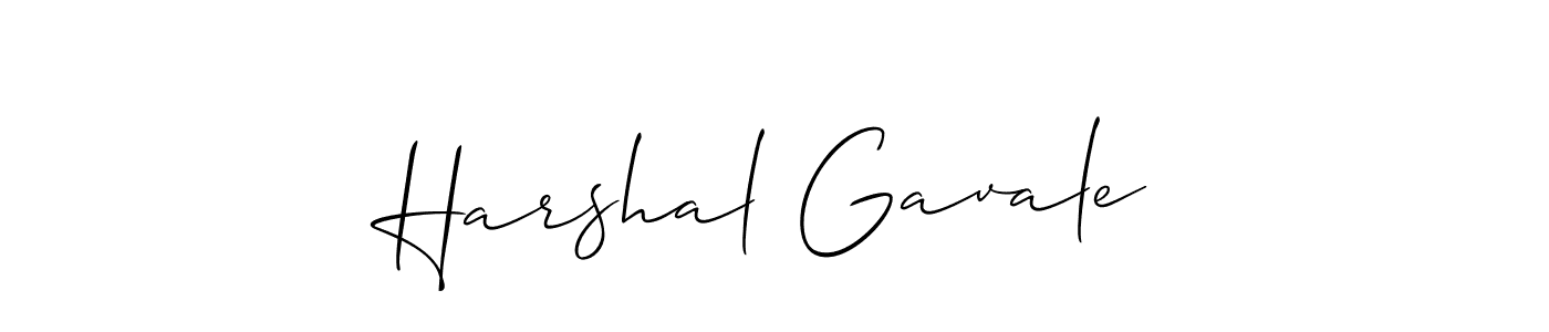 Design your own signature with our free online signature maker. With this signature software, you can create a handwritten (Allison_Script) signature for name Harshal Gavale. Harshal Gavale signature style 2 images and pictures png