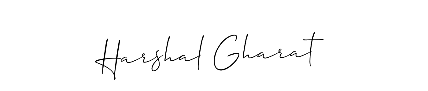 Make a beautiful signature design for name Harshal Gharat. With this signature (Allison_Script) style, you can create a handwritten signature for free. Harshal Gharat signature style 2 images and pictures png