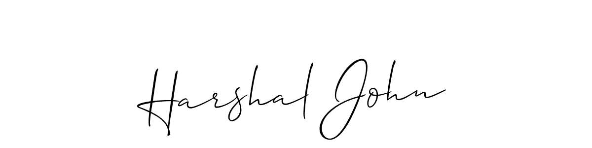 Use a signature maker to create a handwritten signature online. With this signature software, you can design (Allison_Script) your own signature for name Harshal John. Harshal John signature style 2 images and pictures png