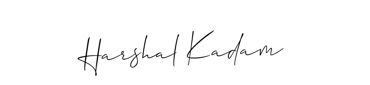 Harshal Kadam stylish signature style. Best Handwritten Sign (Allison_Script) for my name. Handwritten Signature Collection Ideas for my name Harshal Kadam. Harshal Kadam signature style 2 images and pictures png