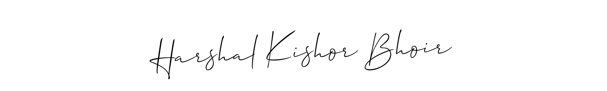 Also You can easily find your signature by using the search form. We will create Harshal Kishor Bhoir name handwritten signature images for you free of cost using Allison_Script sign style. Harshal Kishor Bhoir signature style 2 images and pictures png