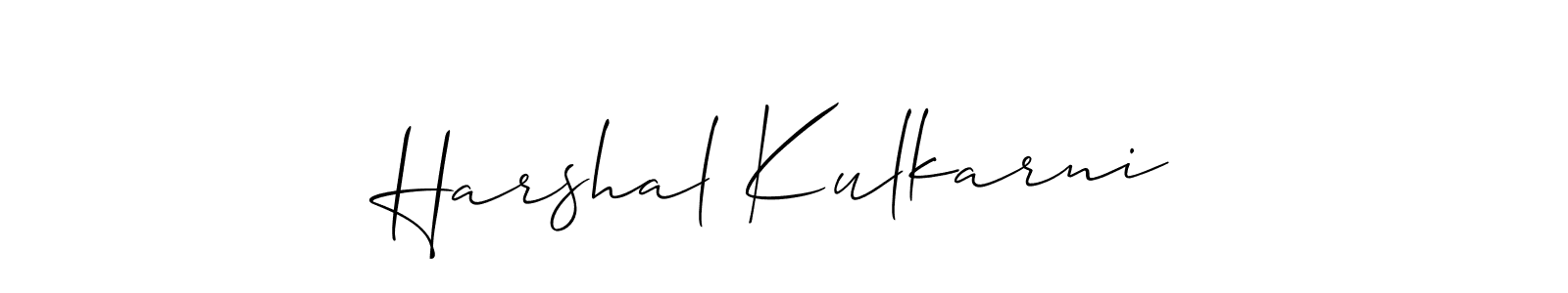 Harshal Kulkarni stylish signature style. Best Handwritten Sign (Allison_Script) for my name. Handwritten Signature Collection Ideas for my name Harshal Kulkarni. Harshal Kulkarni signature style 2 images and pictures png